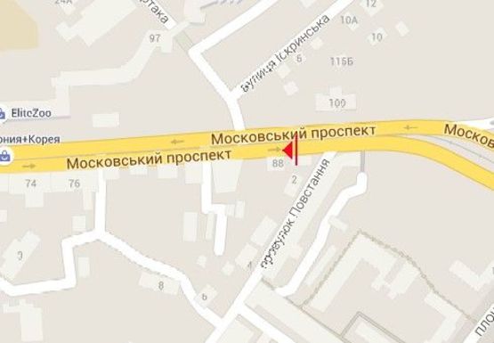 Схема рекламной плоскости по адресу Московский пр., 88б Схема рекламной плоскости по адресу Московский пр., 88б