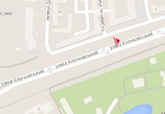 Схема рекламної площини за адресою Клочковский спуск