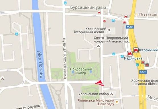 Схема рекламной плоскости по адресу Университетская ул. - Соборный спуск