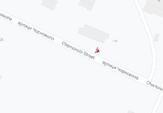 Схема рекламної площини за адресою Черновола ул., 129 Схема рекламної площини за адресою Черновола ул., 129