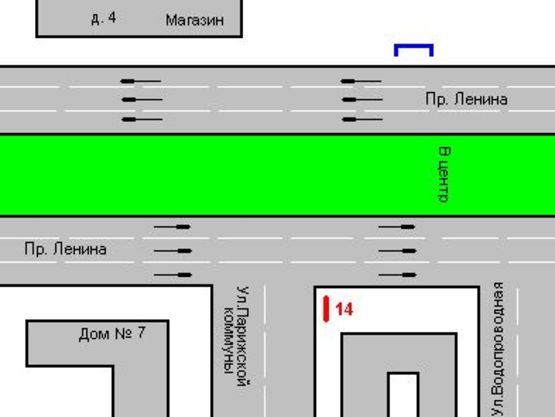Схема рекламної площини за адресою Леніна просп., 9 - Паризької Комуни вул. Схема рекламної площини за адресою Леніна просп., 9 - Паризької Комуни вул.