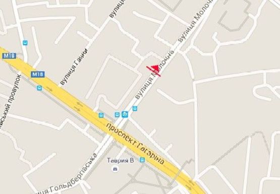 Схема рекламной плоскости по адресу Молочная ул., 38