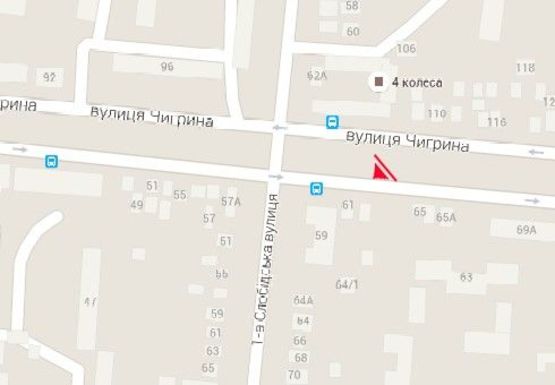 Схема рекламной плоскости по адресу Пограничная ул. - 1-ая Слободская ул.