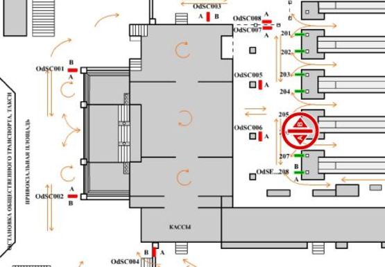 Схема рекламной плоскости по адресу Платформа № 4