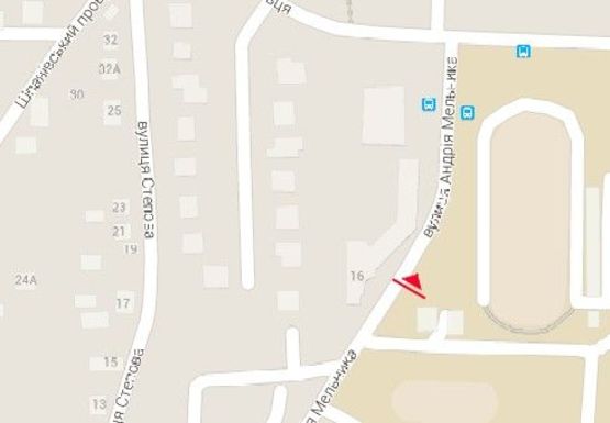 Схема рекламной плоскости по адресу Мельника ул.