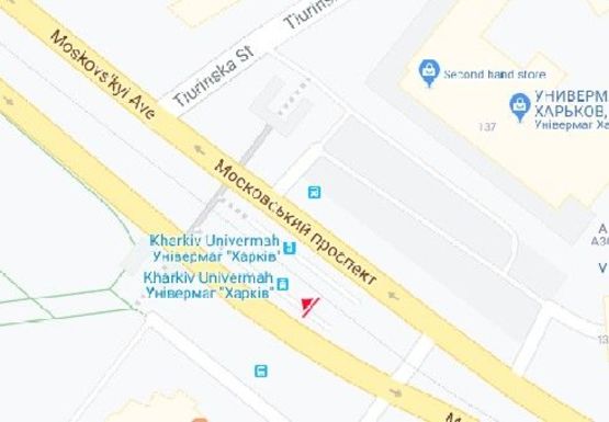 Схема рекламної площини за адресою Московский пр., 94 (остановка)