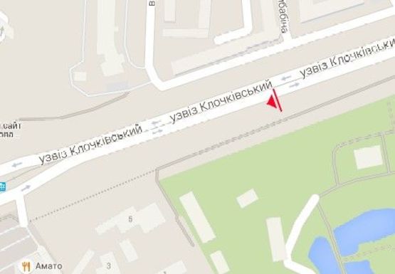 Схема рекламної площини за адресою Клочковский спуск