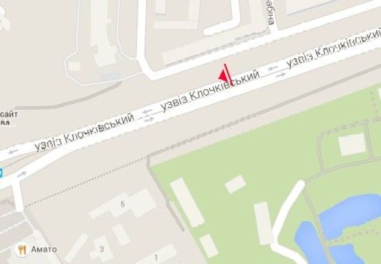 Схема рекламної площини за адресою Клочковский спуск