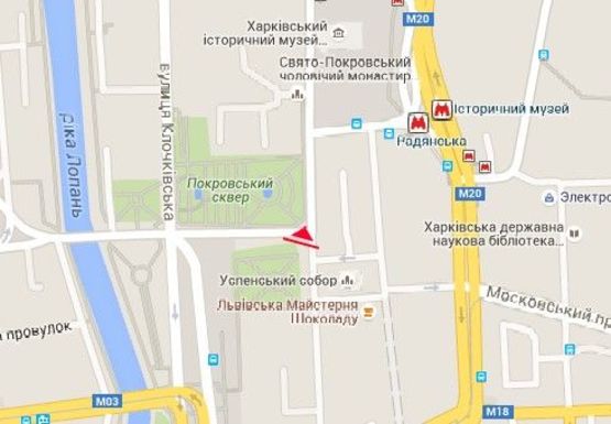 Схема рекламної площини за адресою Университетская ул. - Соборный спуск