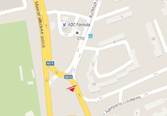 Схема рекламной плоскости по адресу 200-летия Херсона пл._2