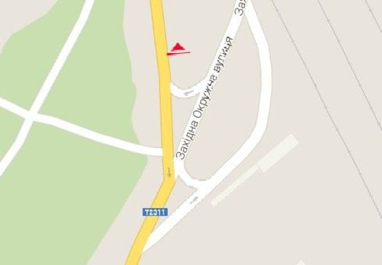 Схема рекламної площини за адресою Западная окружная - Волочийская ул. Схема рекламної площини за адресою Западная окружная - Волочийская ул.