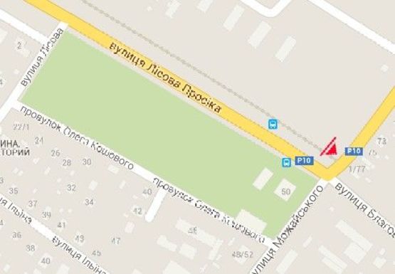 Схема рекламной плоскости по адресу Лесная просека - ул. Можайского Схема рекламной плоскости по адресу Лесная просека - ул. Можайского