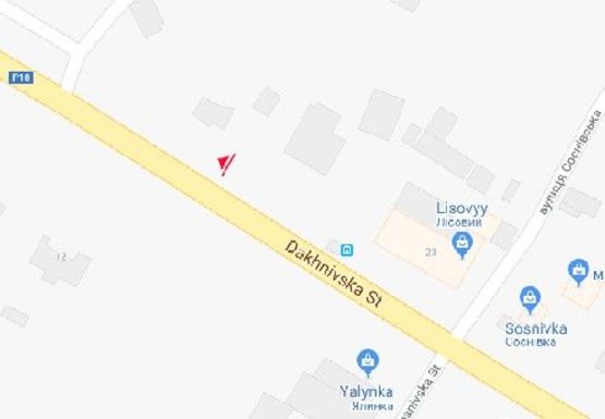 Схема рекламної площини за адресою Дахновская ул., 23