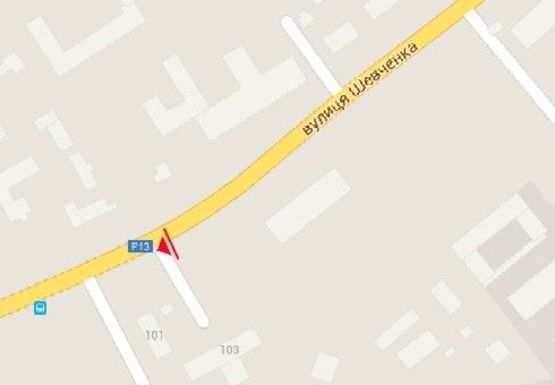 Схема рекламной плоскости по адресу Шевченко ул., 105, гостиница Профсоюзная