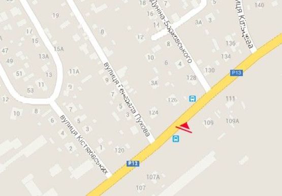 Схема рекламной плоскости по адресу Шевченко ул. -  Василия Дунина-Борковского ул., к центру Схема рекламной плоскости по адресу Шевченко ул. -  Василия Дунина-Борковского ул., к центру