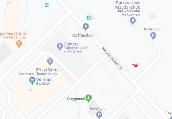 Схема рекламной плоскости по адресу Независимости ул., 32 Схема рекламной плоскости по адресу Независимости ул., 32