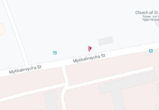 Схема рекламной плоскости по адресу Михайлевича ул. (напротив Волковича ул., 25) Схема рекламной плоскости по адресу Михайлевича ул. (напротив Волковича ул., 25)