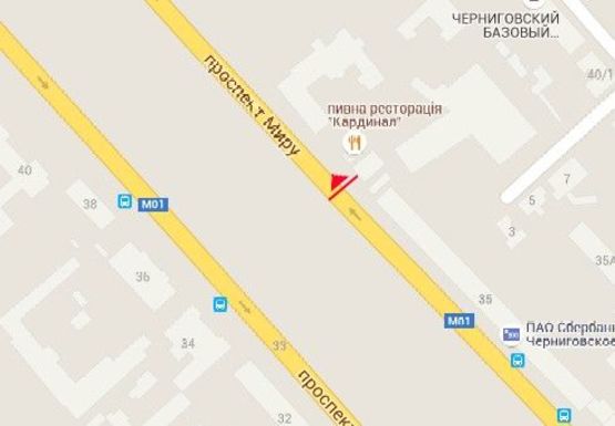 Схема рекламної площини за адресою Мира пр., 39, Аптека