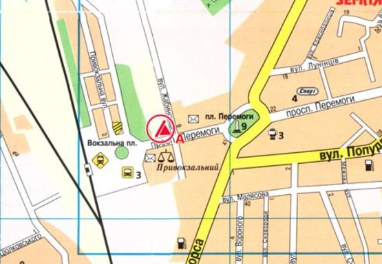 Схема рекламної площини за адресою Победы пр., 6