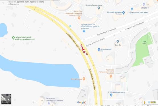 Схема рекламной плоскости по адресу Дніпровська набережна/ вул. А.Ахматової на розподільчій смузі  (3,15х6,15) Схема рекламной плоскости по адресу Дніпровська набережна/ вул. А.Ахматової на розподільчій смузі  (3,15х6,15)