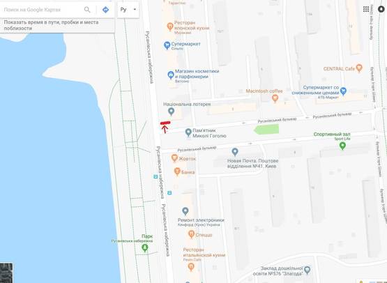 Схема рекламної площини за адресою Русанівська набережна, 10/1 Схема рекламної площини за адресою Русанівська набережна, 10/1