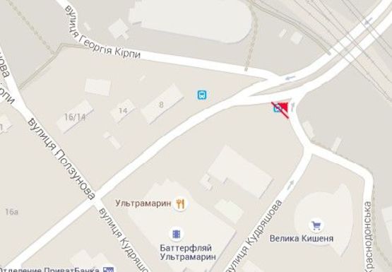 Схема рекламної площини за адресою Липковского ул., 1 (бывш. Урицкого ул.) Схема рекламної площини за адресою Липковского ул., 1 (бывш. Урицкого ул.)