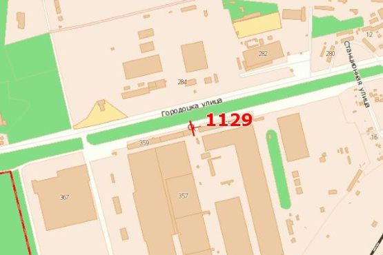 Схема рекламной плоскости по адресу Городоцька вул., 355 Схема рекламной плоскости по адресу Городоцька вул., 355