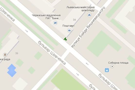 Схема рекламной плоскости по адресу Шевченка бульв. - Байди-Вишневецького вул., 34 Схема рекламной плоскости по адресу Шевченка бульв. - Байди-Вишневецького вул., 34