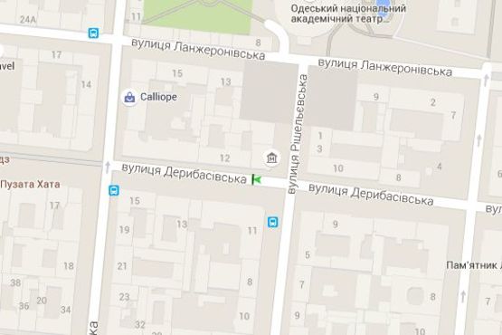 Схема рекламної площини за адресою Дерибасівска вул., 12