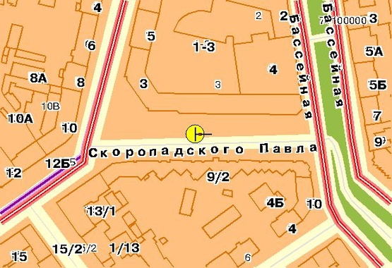 Схема рекламной плоскости по адресу Новый Проезд ул.