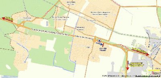 Схема рекламной плоскости по адресу Бориспольская трасса км 31+700 из Киева