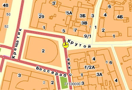 Схема рекламной плоскости по адресу Бессарабский рынок