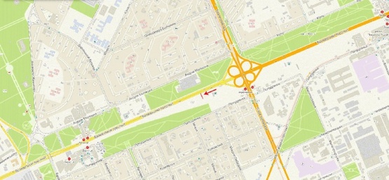 Схема рекламної площини за адресою Броварской пр-т 31, от ст.м."Черниговская", в центр