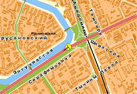 Схема рекламной плоскости по адресу Воссоединения пр-т, 9-й от моста Патона, ж/м Русановка, из центра