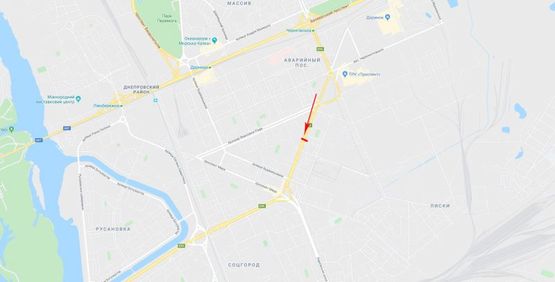 Схема рекламной плоскости по адресу Гагарина Ю. пр-т 14, из центра