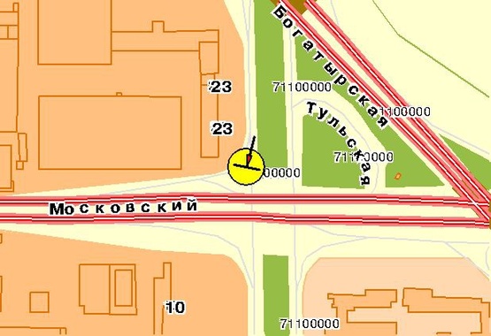 Схема рекламної площини за адресою Московський пр-т 23, возле ст.м.Петровка, на територии автостоянки