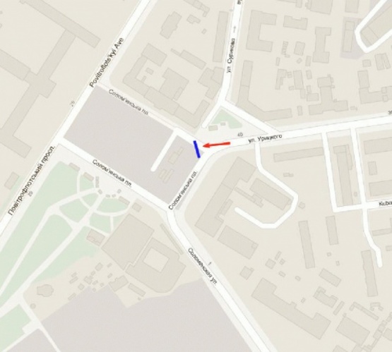 Схема рекламной плоскости по адресу Соломенская площадь, въезд с ул. Урицкого Схема рекламной плоскости по адресу Соломенская площадь, въезд с ул. Урицкого