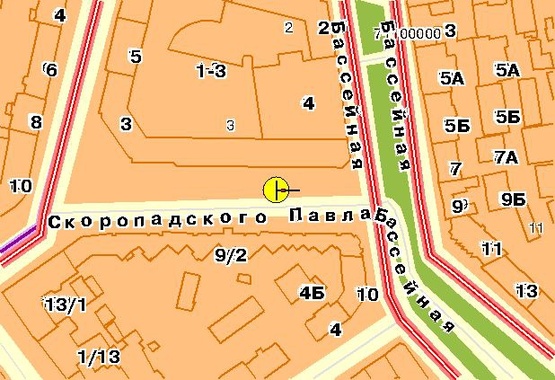 Схема рекламной плоскости по адресу Новый Проезд ул.