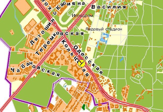 Схема рекламної площини за адресою Заболотного академика ул. 48-А, от Одесской пл.