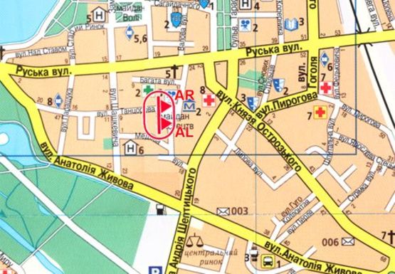 Схема рекламної площини за адресою Искусств пл. - Танцорова Г. ул.