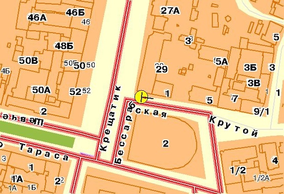 Схема рекламной плоскости по адресу Бессарабский рынок