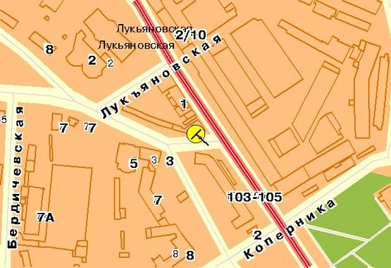 Схема рекламної площини за адресою Артема ул., поворот на ул.Дегтяревскую, левый, из центра