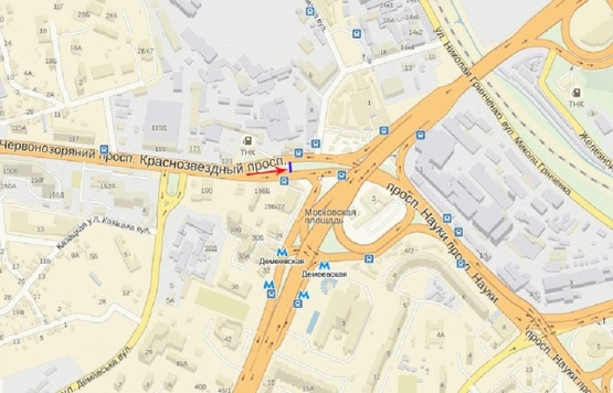 Схема рекламной плоскости по адресу Краснозвездный пр-т, в сторону Московской площади Схема рекламной плоскости по адресу Краснозвездный пр-т, в сторону Московской площади
