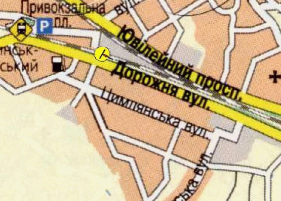 Схема рекламной плоскости по адресу Киевская трасса, возле ул.Дорожной, в центр