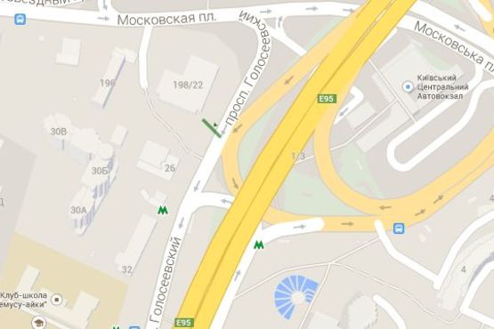 Схема рекламної площини за адресою Деміївська пл., розподільник: ст.метро "Деміївська"; №1; виїзд на  - Голосіївський просп. (в напр. Голосіївської пл. ) Схема рекламної площини за адресою Деміївська пл., розподільник: ст.метро "Деміївська"; №1; виїзд на  - Голосіївський просп. (в напр. Голосіївської пл. )