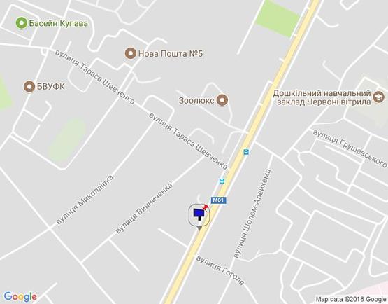 Схема рекламної площини за адресою м.Бровари, вул.Київська, 205, перед перетином з вул.Гоголя