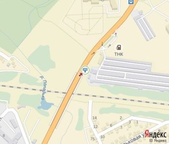 Схема рекламної площини за адресою Ковпака ул. (200 м. к ул. Веретеновская, перед АЗС "ТНК") Схема рекламної площини за адресою Ковпака ул. (200 м. к ул. Веретеновская, перед АЗС "ТНК")