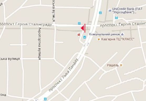 Схема рекламной плоскости по адресу Героев Сталинграда пр. - Льва Ландау пр.