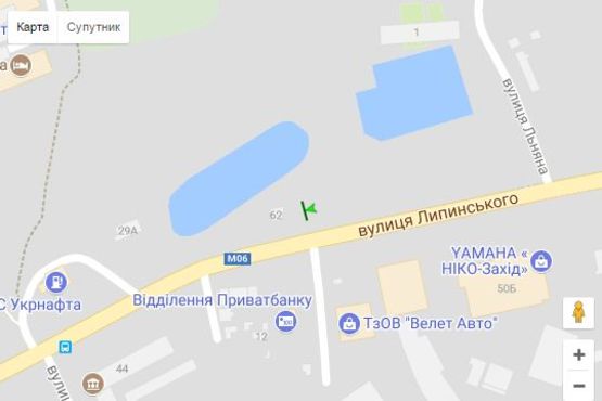 Схема рекламной плоскости по адресу Вячеслава Липинського вул., 50 (призма) Схема рекламной плоскости по адресу Вячеслава Липинського вул., 50 (призма)