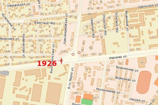 Схема рекламної площини за адресою Іванова вул. - 8-го Березня вул. Схема рекламної площини за адресою Іванова вул. - 8-го Березня вул.